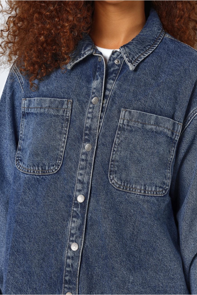 NMALVA L/S DENIM SHACKET AZ351MB 27029309 MEDIUM BLUE DENIM